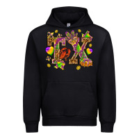 Black Texas Mardi Gras Urban Hoodie - NancyCooperArtShop