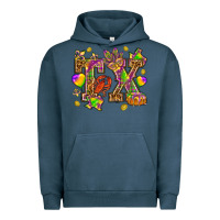 Pigment Midnight Navy Texas Mardi Gras Urban Hoodie - NancyCooperArtShop