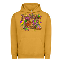 Pigment Peanut Butter Texas Mardi Gras Urban Hoodie - NancyCooperArtShop