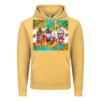 Vintage Mustard puerto rico coffee cups Vintage Hoodie - Zillion Design Studio
