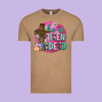 He Is Risen Indeed Easter Vintage Tee Designed By Neo Western