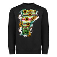 Black Vermont State Map Heavyweight Sweatshirt - RanaPortraitStore