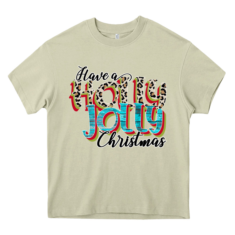 Have A Holly Jolly Christmas Heavy Core Tee by CowhideDigitalArt | Teevron
