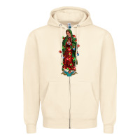 Sandshell our lady of Guadalupe Christmas Zipper Hoodie - Jasminsmagicworld