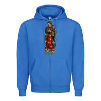 True Royal our lady of Guadalupe Christmas Zipper Hoodie - Jasminsmagicworld