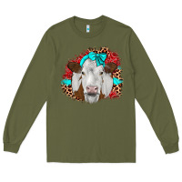 Army Green ribbon simmental leopard Long Sleeve Tee - JahusDesignShop