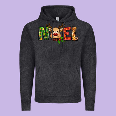 Reindeer Noel Christmas Vintage Hoodie Designed By Ranaportraitstore