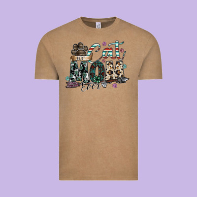 Best Cat Mom Ever Vintage Tee Designed By Sublimationcraftshop