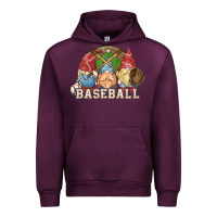 Mauve Wine Baseball gnomes Urban Hoodie - NancyCooperArtShop