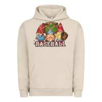 Pigment French Oak Baseball gnomes Urban Hoodie - NancyCooperArtShop