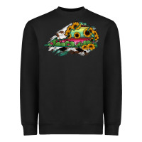 Black Virginia State Map Heavyweight Sweatshirt - RanaPortraitStore