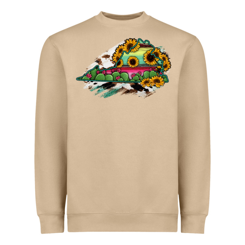 Virginia State Map Heavyweight Sweatshirt by RanaPortraitStore | Teevron