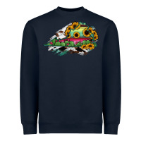Navy Virginia State Map Heavyweight Sweatshirt - RanaPortraitStore