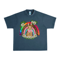 Midnight Navy easter rabbit rainbow Urban Heavy Tee - BarkalooDesign