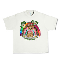 Pistachio easter rabbit rainbow Urban Heavy Tee - BarkalooDesign