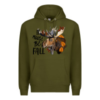 Army Green It Moose Be Fall Premium Hoodie - LillyAllenDesigns