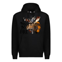 Black It Moose Be Fall Premium Hoodie - LillyAllenDesigns
