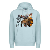 Blue Mist It Moose Be Fall Premium Hoodie - LillyAllenDesigns