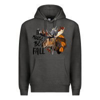 Charcoal Heather It Moose Be Fall Premium Hoodie - LillyAllenDesigns