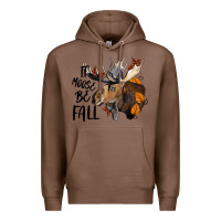 Chestnut It Moose Be Fall Premium Hoodie - LillyAllenDesigns