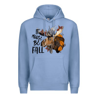 Colony Blue It Moose Be Fall Premium Hoodie - LillyAllenDesigns