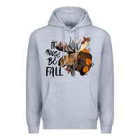 Heather Grey It Moose Be Fall Premium Hoodie - LillyAllenDesigns