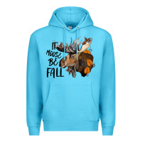 Ocean Blue It Moose Be Fall Premium Hoodie - LillyAllenDesigns