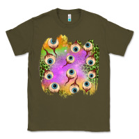 Army Green eyes leopard halloween patch Classic Tee - BundleAndBundleShop