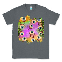 Charcoal Heather eyes leopard halloween patch Classic Tee - BundleAndBundleShop