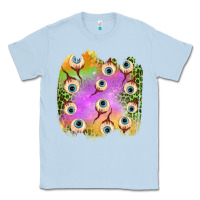 Dusty Blue eyes leopard halloween patch Classic Tee - BundleAndBundleShop
