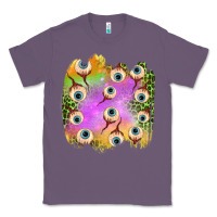 Lavender eyes leopard halloween patch Classic Tee - BundleAndBundleShop