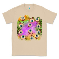 Mushroom eyes leopard halloween patch Classic Tee - BundleAndBundleShop