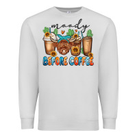 Dove Grey moody before coffee Premium Sweatshirt - MaliasSmallBusiness