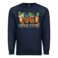 Navy moody before coffee Premium Sweatshirt - MaliasSmallBusiness