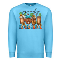 Ocean Blue moody before coffee Premium Sweatshirt - MaliasSmallBusiness