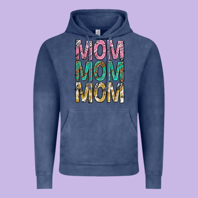 Mom Mom Mom Mothers Day Vintage Hoodie Designed By Texasbilliewilder