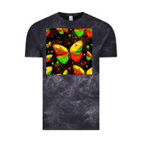 Cloud Black juneteenth butterflies seamless pattern Vintage Tee - HRA Design Shop