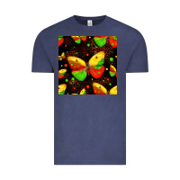 Vintage Denim juneteenth butterflies seamless pattern Vintage Tee - HRA Design Shop