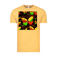 Vintage Mustard juneteenth butterflies seamless pattern Vintage Tee - HRA Design Shop
