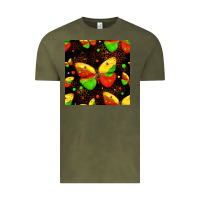 Vintage Olive juneteenth butterflies seamless pattern Vintage Tee - HRA Design Shop