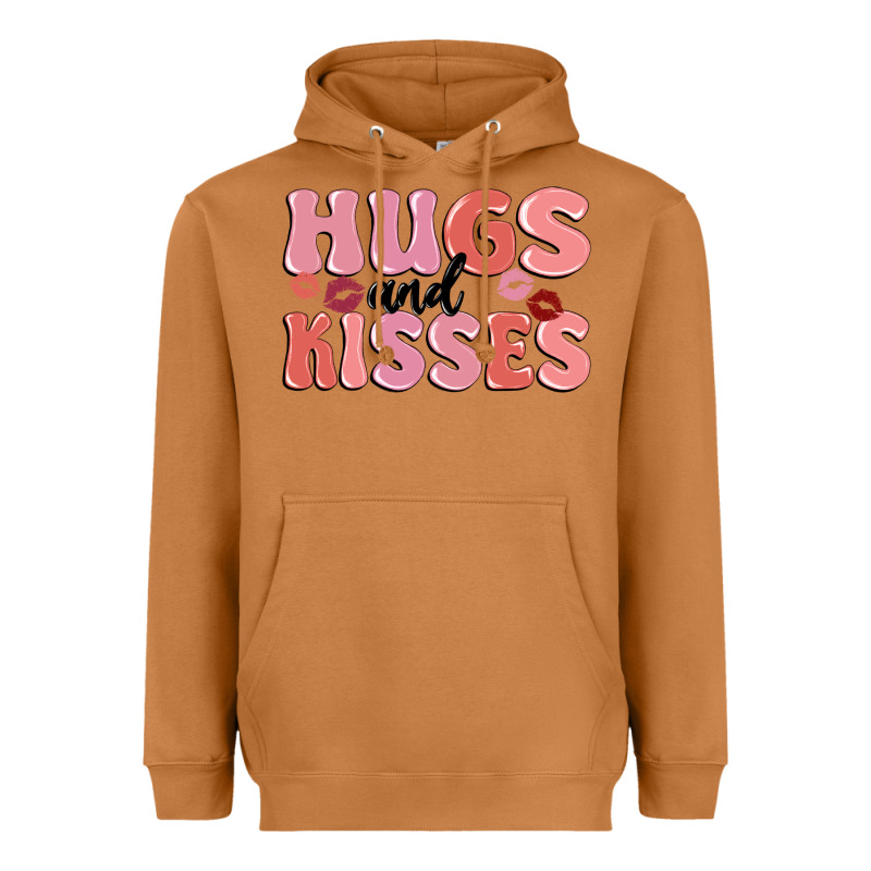 Hugs And Kisses Heavyweight Hoodie by MaliasSmallBusiness | Teevron