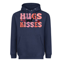 Navy hugs and kisses Heavyweight Hoodie - MaliasSmallBusiness