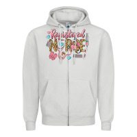 Dove Grey Registered Nurse Zipper Hoodie - LillyAllenDesigns