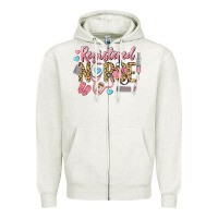 Oatmeal Heather Registered Nurse Zipper Hoodie - LillyAllenDesigns