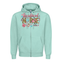 Seafoam Registered Nurse Zipper Hoodie - LillyAllenDesigns