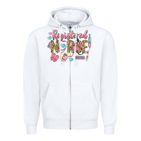 White Registered Nurse Zipper Hoodie - LillyAllenDesigns