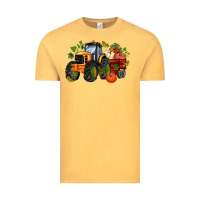 Vintage Mustard fall tractor with pumpkin Vintage Tee - AdoDesignShop