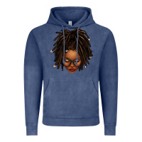 Vintage Denim afro locs messy bun Vintage Hoodie - texasbilliewilder