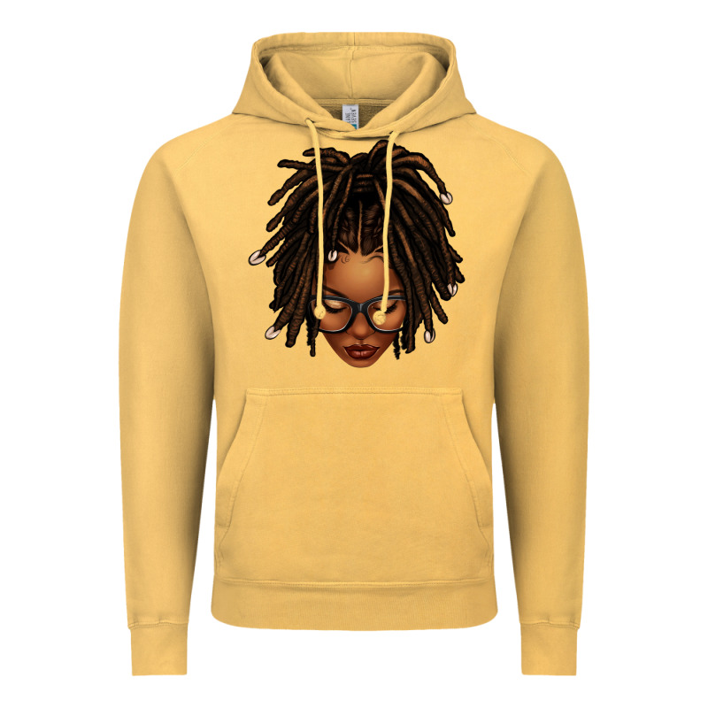 Afro Locs Messy Bun Vintage Hoodie by texasbilliewilder | Teevron