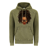Vintage Olive afro locs messy bun Vintage Hoodie - texasbilliewilder